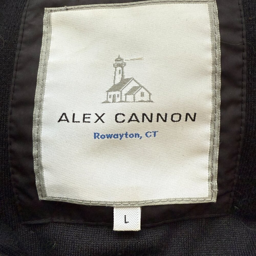 Alex Cannon Down Waterfowl Feather Puffer Vest Jacket Men's Large Black Full Zip - Picture 13 of 15